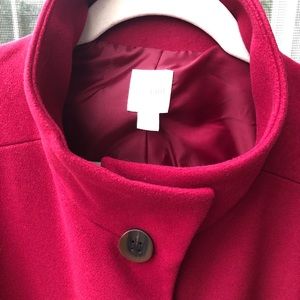 J Jill Red Button Front Winter Coat Size 2X. New condition, worn once.